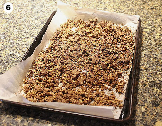 Baked chocolate buckwheat granola.