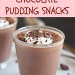 Chocolate pudding snacks pin image