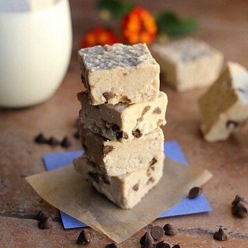 Chocolate chip fudge made with beans