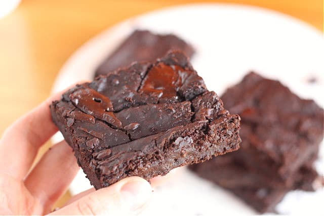 Black bean brownies with oats