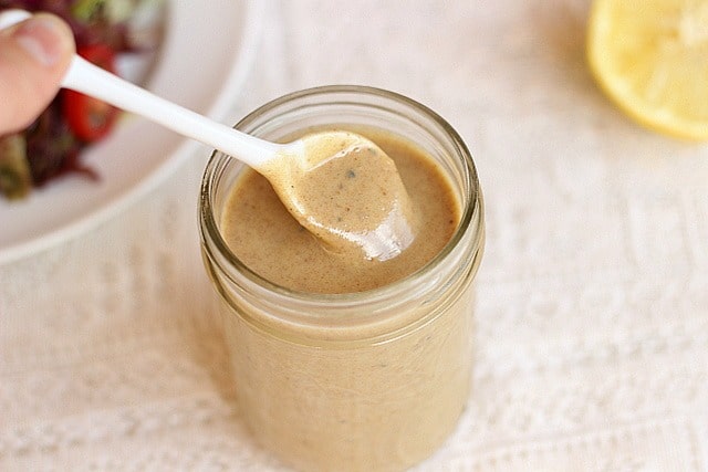 Date-sweetened dressing with Dijon mustard - vegan