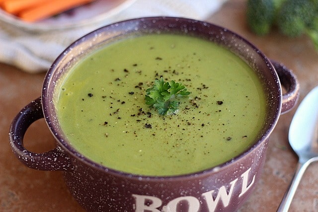 Healthier Low Carb Cheesy Broccoli Soup (GF, Nut-Free) 5