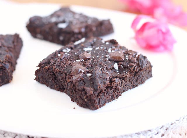 Healthy brownies made with prunes in place of fat