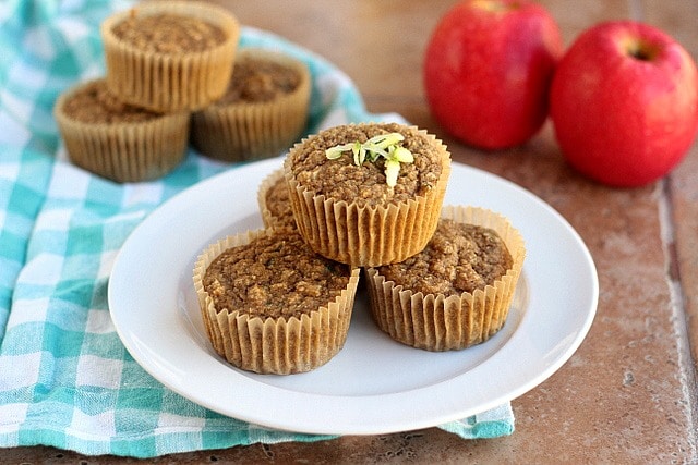 Autumn-Spiced Zucchini Apple Muffins (Vegan) 3