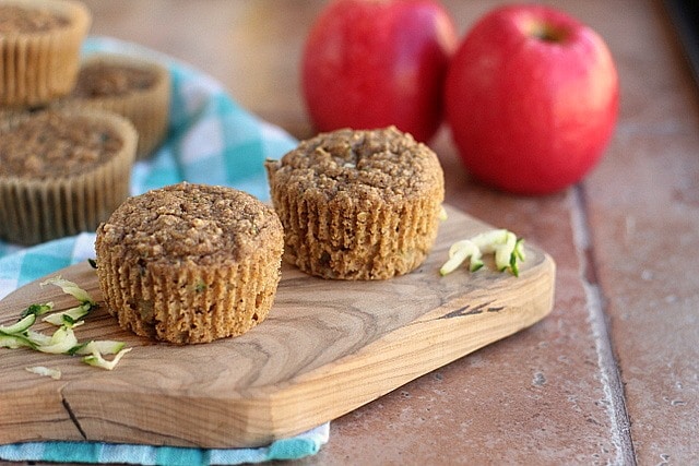 Autumn-Spiced Zucchini Apple Muffins (Vegan) 4