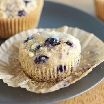 Soaked oatmeal muffins made with barley flour