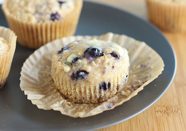 Soaked oatmeal muffins made with barley flour