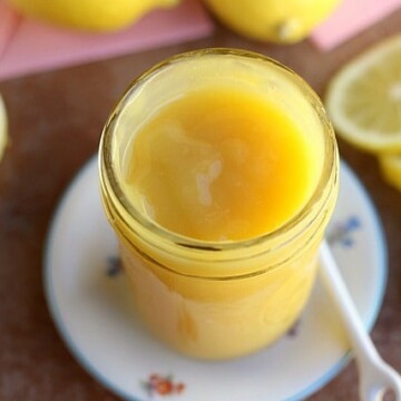 Oil-free, butter-free lemon curd with honey