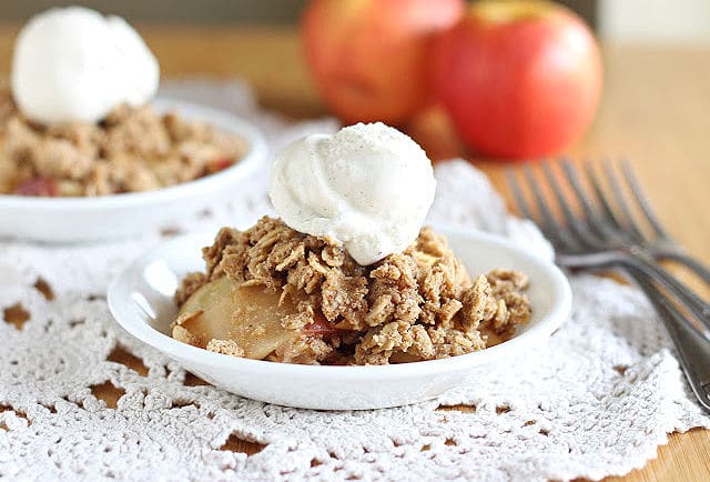 Lower sugar apple crumble recipe