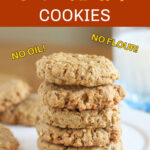 Oatmeal peanut butter cookies pin image