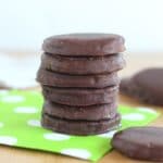 Healthy thin mints made with chickpea flour