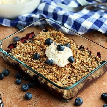 Lightened up blueberry crisp recipe