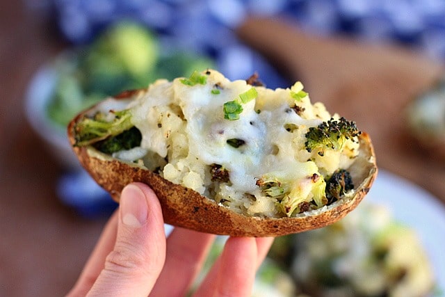 Roasted Broccoli and White Cheddar Twice-Baked Potatoes (Gluten-Free) 2