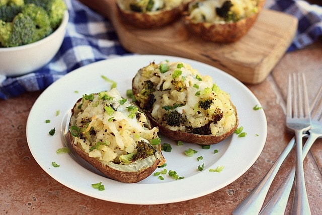 Roasted Broccoli and White Cheddar Twice-Baked Potatoes (Gluten-Free) 4