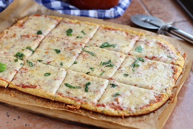Coconut flour pizza crust made with applesauce