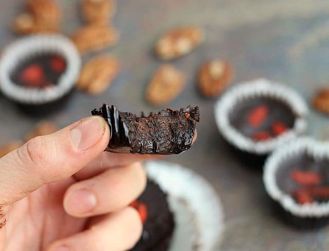 Healthy carob candy made with coconut oil