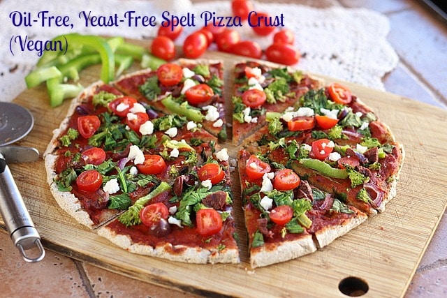 Oil-Free, Yeast-Free Spelt Pizza Crust (Vegan)