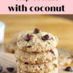 Chocolate chip coconut cookie pin image