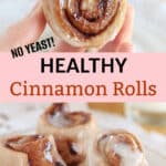 Healthy cinnamon rolls pin image