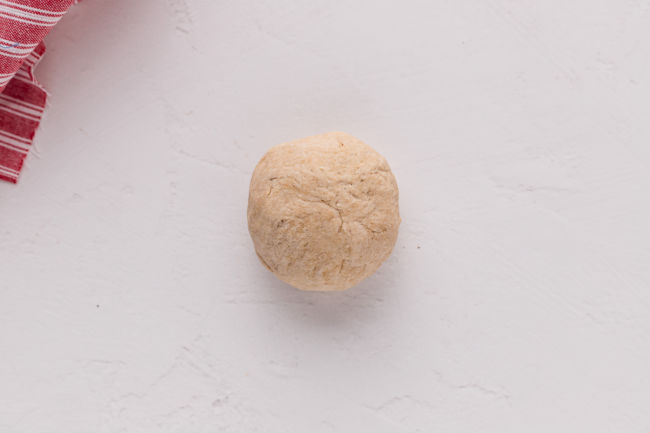 Ball of pizza dough.