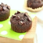 Chocolate zucchini muffins with oat flour