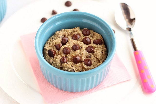 Chocolate chip mug cookie