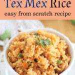 Tex Mex rice recipe pin image