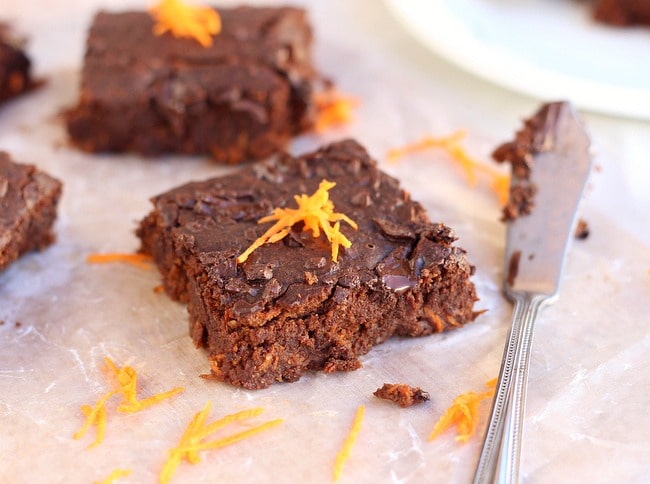 Brownies made with carrot