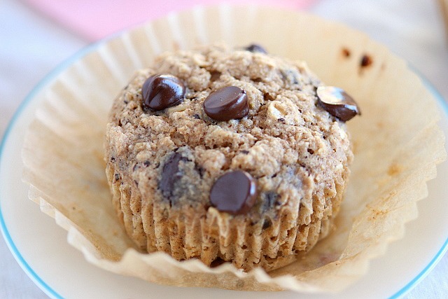 Oatmeal oat flour muffins without sugar