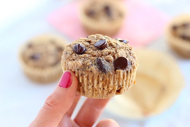 Oil-free chocolate chip muffins