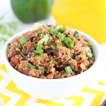 Quinoa with black beans and Mexican spices