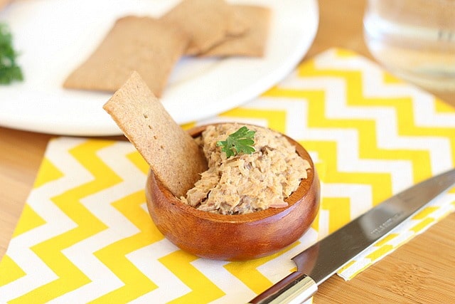 Cracker or toast spread made with fish