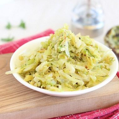 Healthy fried cabbage
