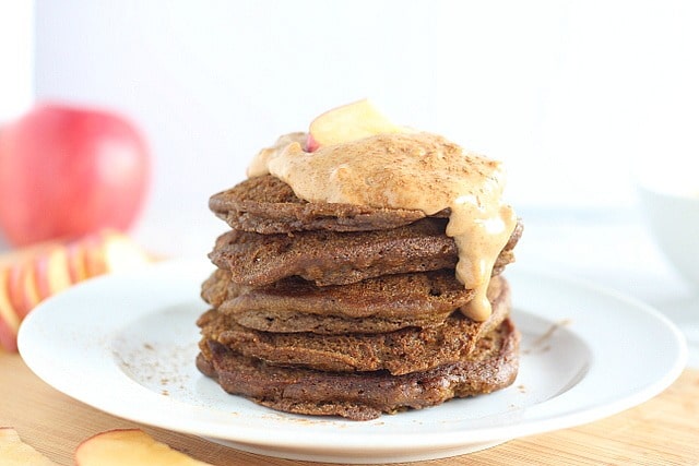 Healthy teff and honey pancakes 