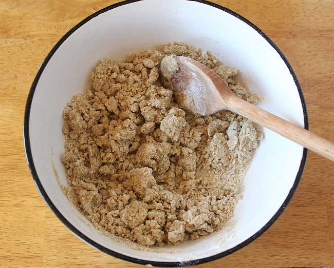 Flour and oil in a bowl.