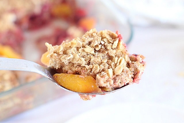 Spoonful of fat-free cobbler.