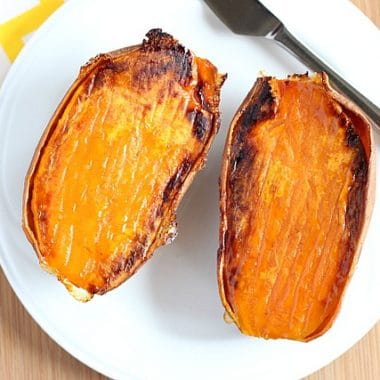How to bake a sweet potato in a hurry