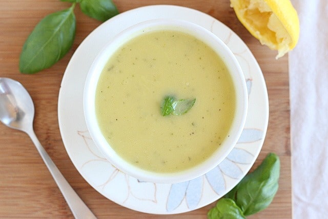 Summer squash soup made without any cream