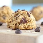 Sweet potato chocolate chip cookies made with oats