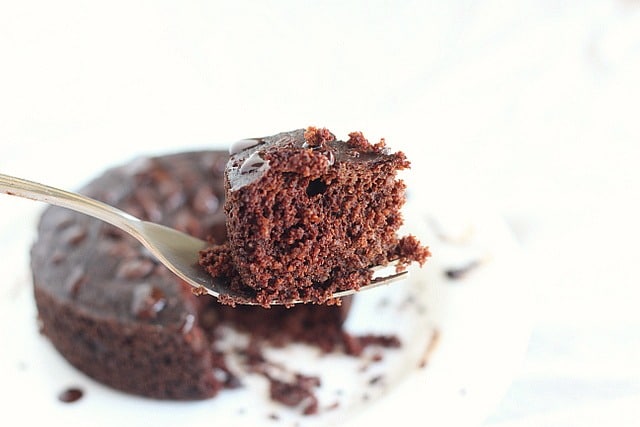 Single serve gluten-free chocolate cake