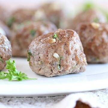 Grain-free, egg-free Italian meatballs