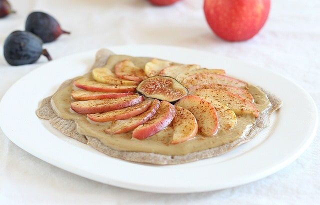 Buckwheat flour flatbread with Sunbutter