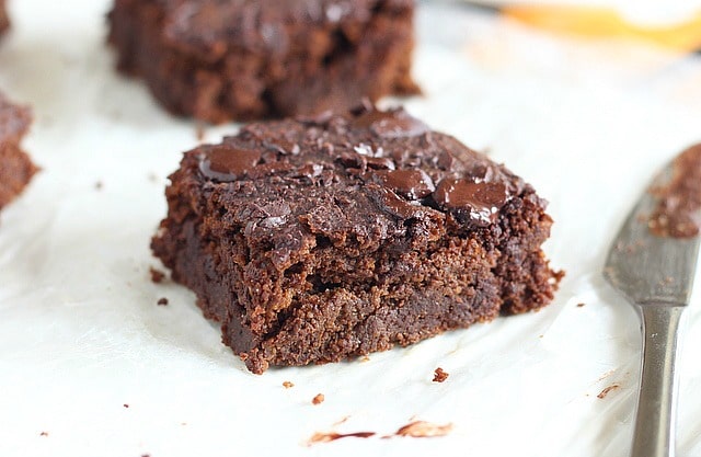 Healthy pumpkin brownies from scratch - low sugar, low-fat