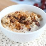 Instant Pot steel cut oatmeal made with coconut oil