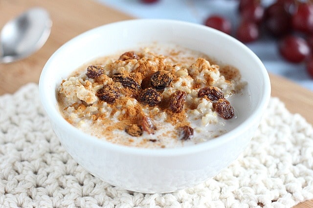 Instant Pot steel cut oatmeal made with coconut oil