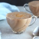 Healthy hot chocolate made with an egg