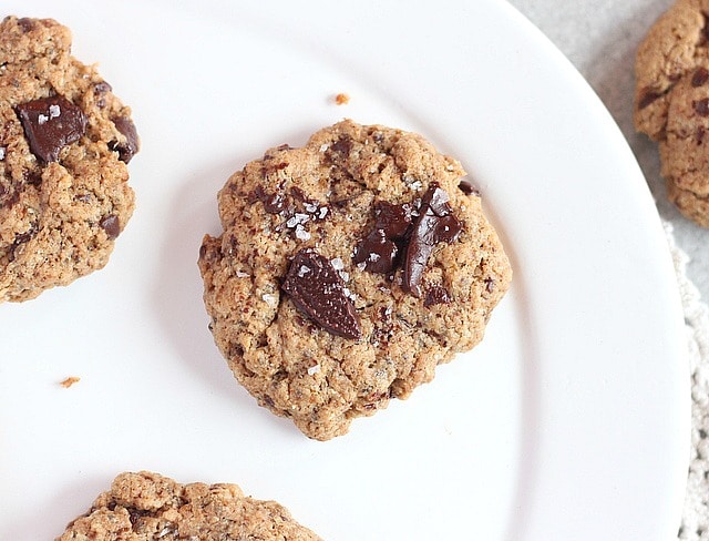 Vegan oat flour almond butter cookies