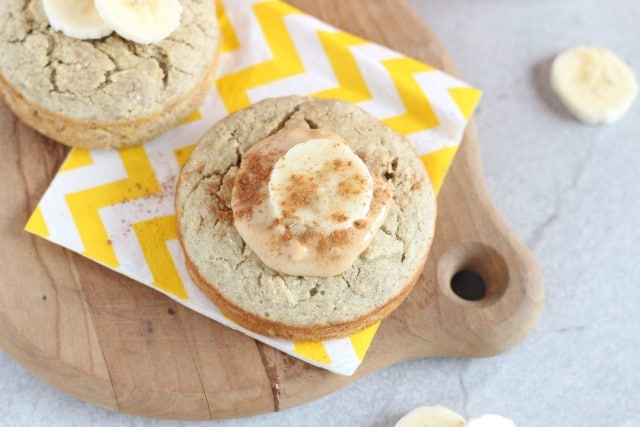 Banana-sweetened muffin made with buckwheat flour