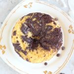 Coconut flour mug cake made with egg and coconut oil