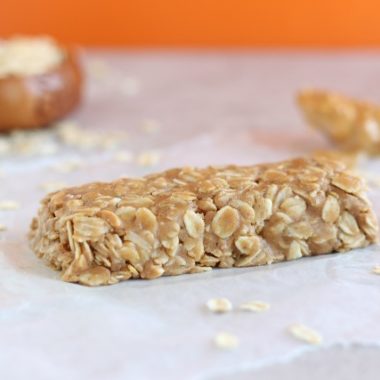 Healthy peanut butter granola bar with honey